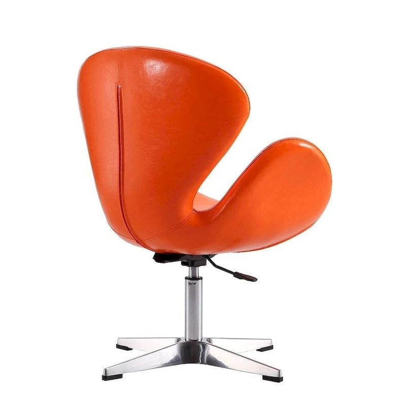 Chaises pivotantes confortables et réglables en chrome (Lot de 2)