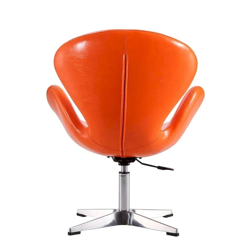 Chaises pivotantes confortables et réglables en chrome (Lot de 2)
