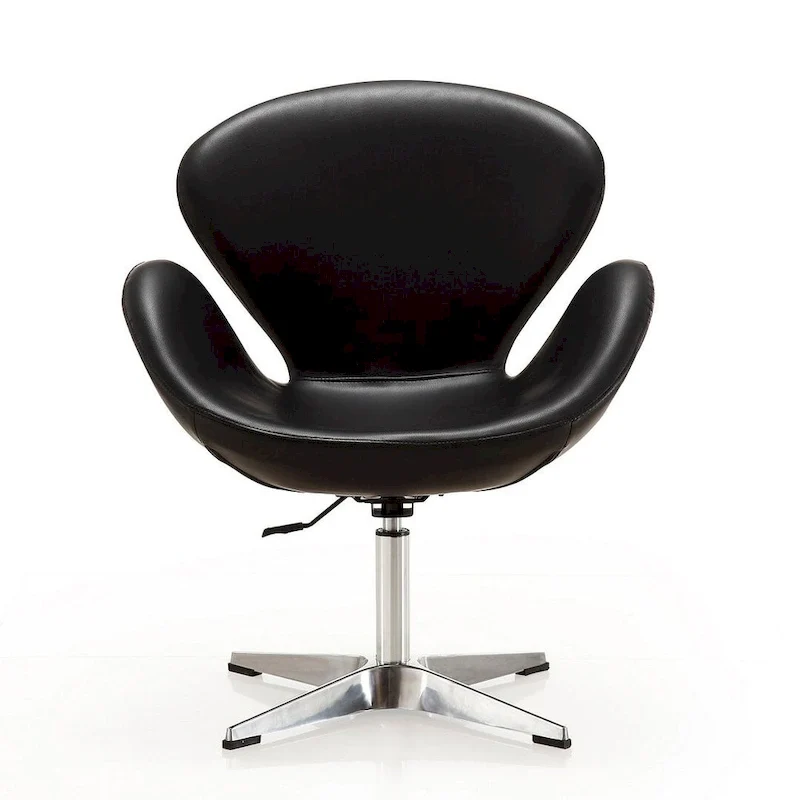 Chaises pivotantes confortables et réglables en chrome (Lot de 2)