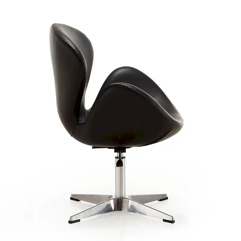 Chaises pivotantes confortables et réglables en chrome (Lot de 2)