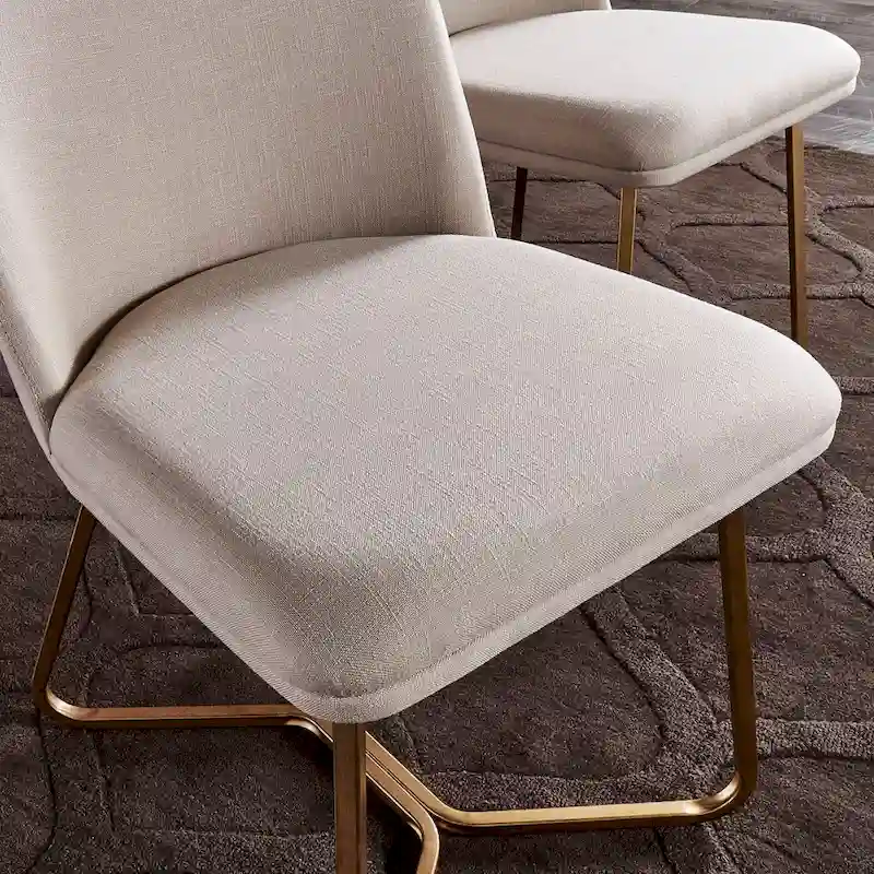Chaises de salle à manger modernes en métal doré