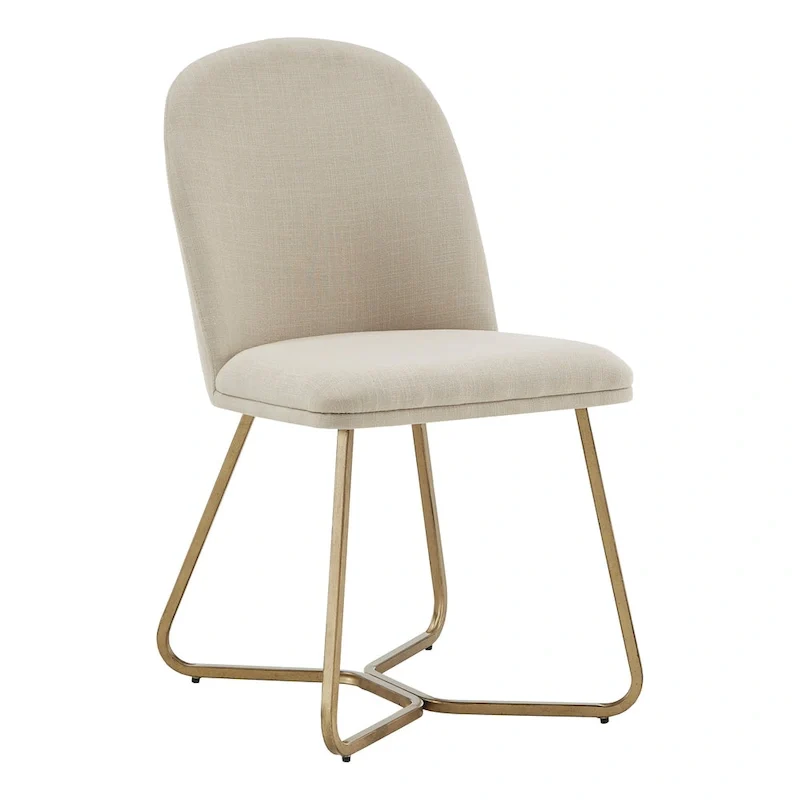 Chaises de salle à manger modernes en métal doré