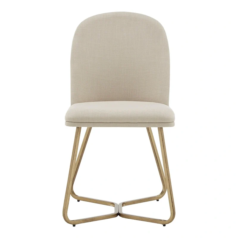 Chaises de salle à manger modernes en métal doré