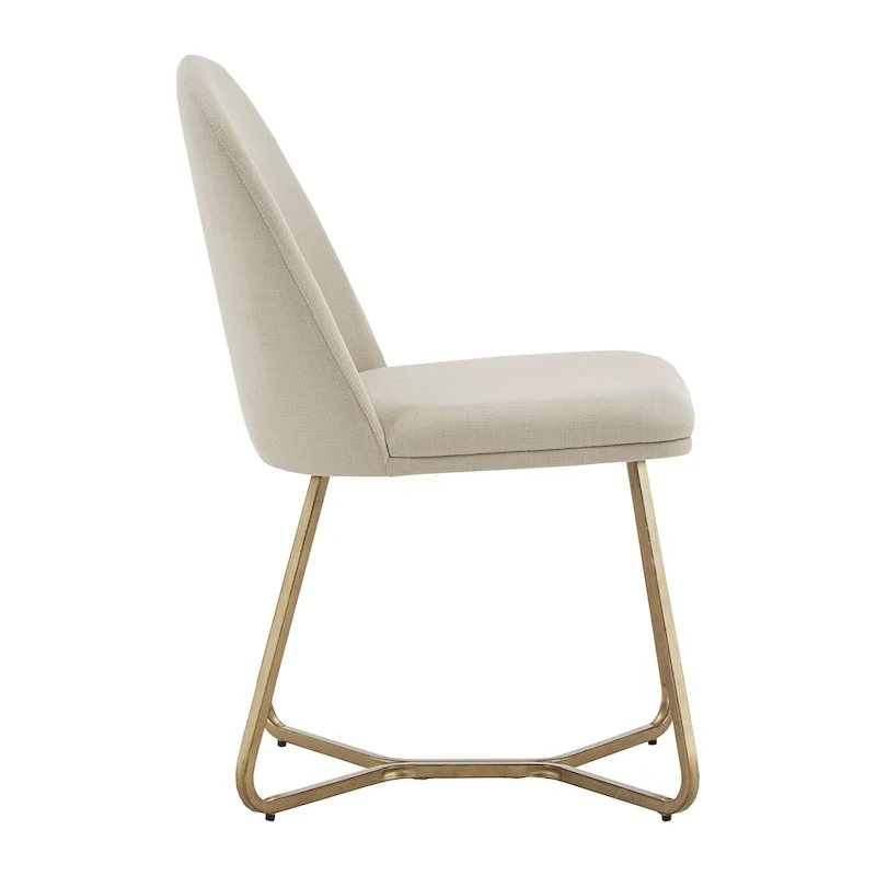 Chaises de salle à manger modernes en métal doré