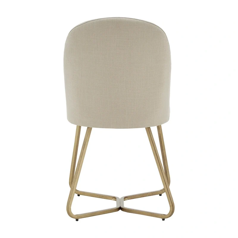 Chaises de salle à manger modernes en métal doré