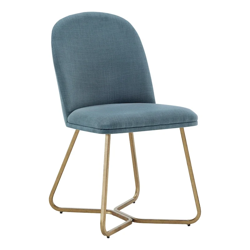 Chaises de salle à manger modernes en métal doré