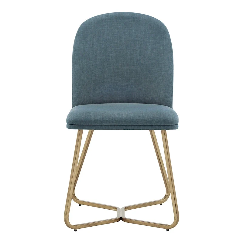 Chaises de salle à manger modernes en métal doré