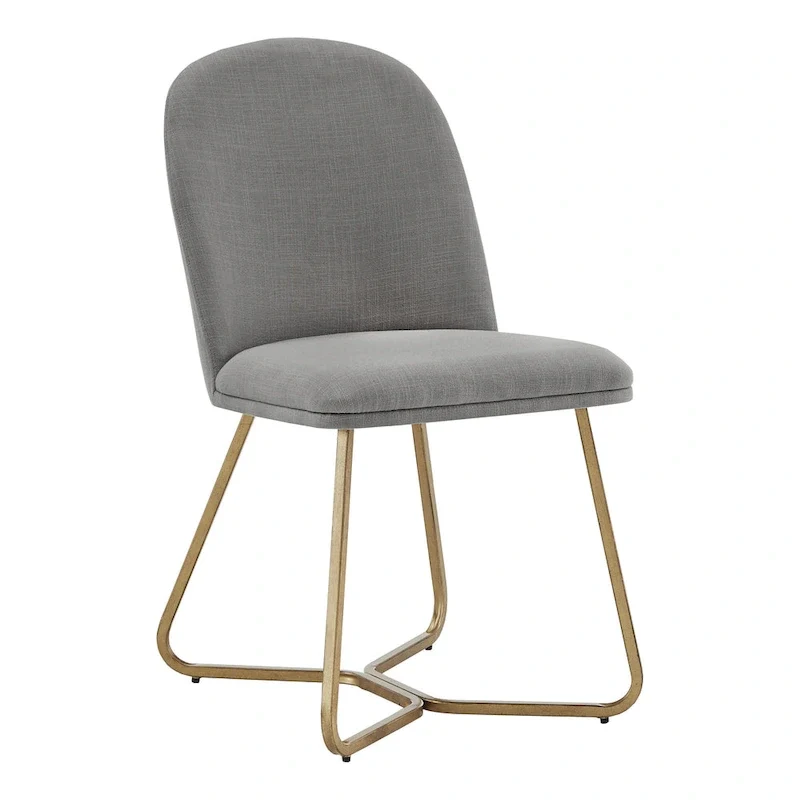 Chaises de salle à manger modernes en métal doré