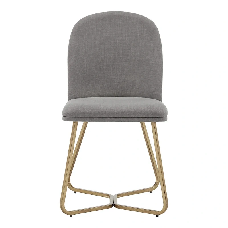 Chaises de salle à manger modernes en métal doré