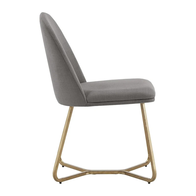 Chaises de salle à manger modernes en métal doré