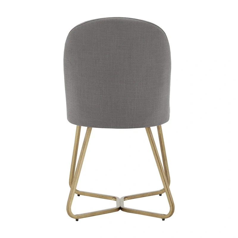 Chaises de salle à manger modernes en métal doré