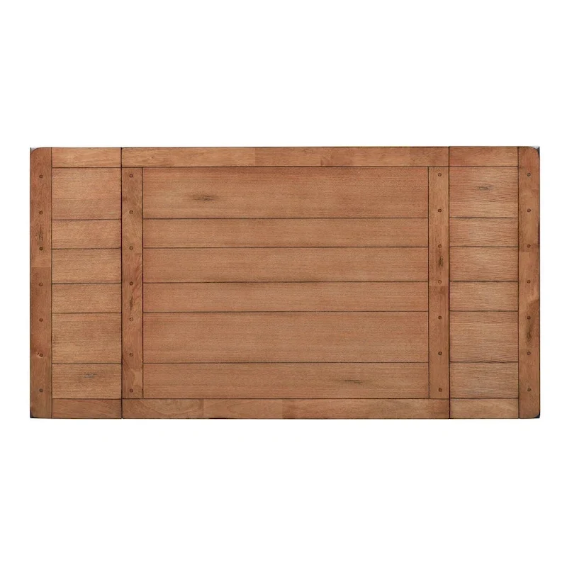Table en Chêne Rustique Marron Moyen à Pieds Rétractables