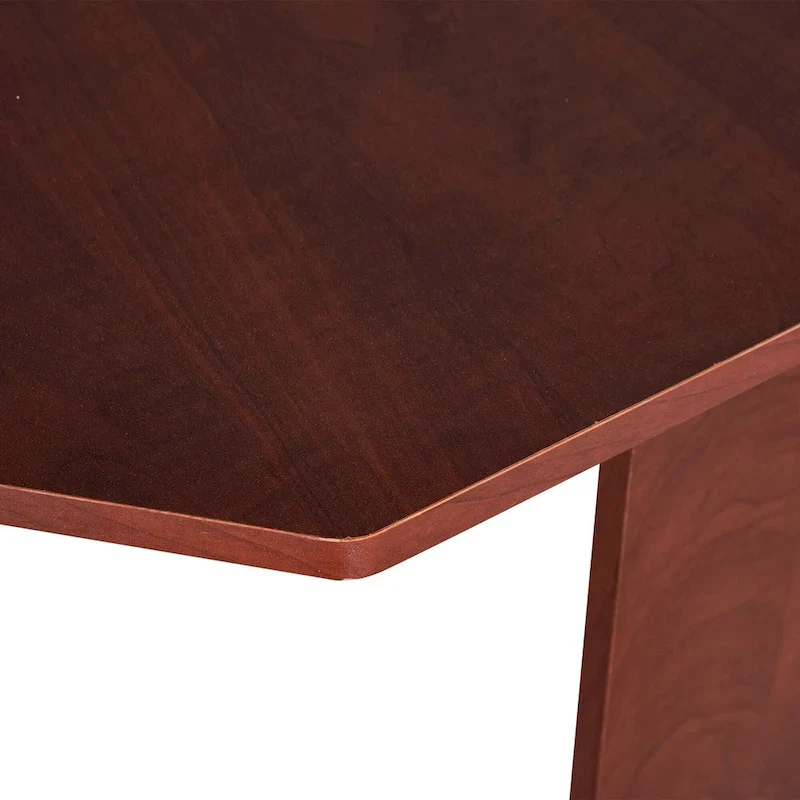 Bureau informatique avec armoire pour imprimante, bureau d'angle en L avec rangements, poste de travail PC pour bureau à domicile