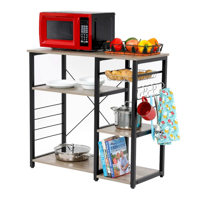 Îlot de cuisine modèle OS Home and Office Furniture avec panier à légumes coulissant