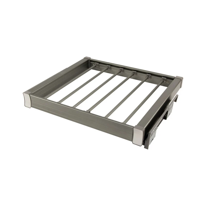 Porte-pantalons coulissant pour caisson de 80 cm Soft-Close - Gris