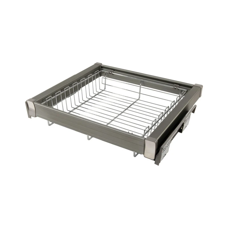 Panier de rangement coulissant pour caisson de 90 cm Soft-Close - Chrome