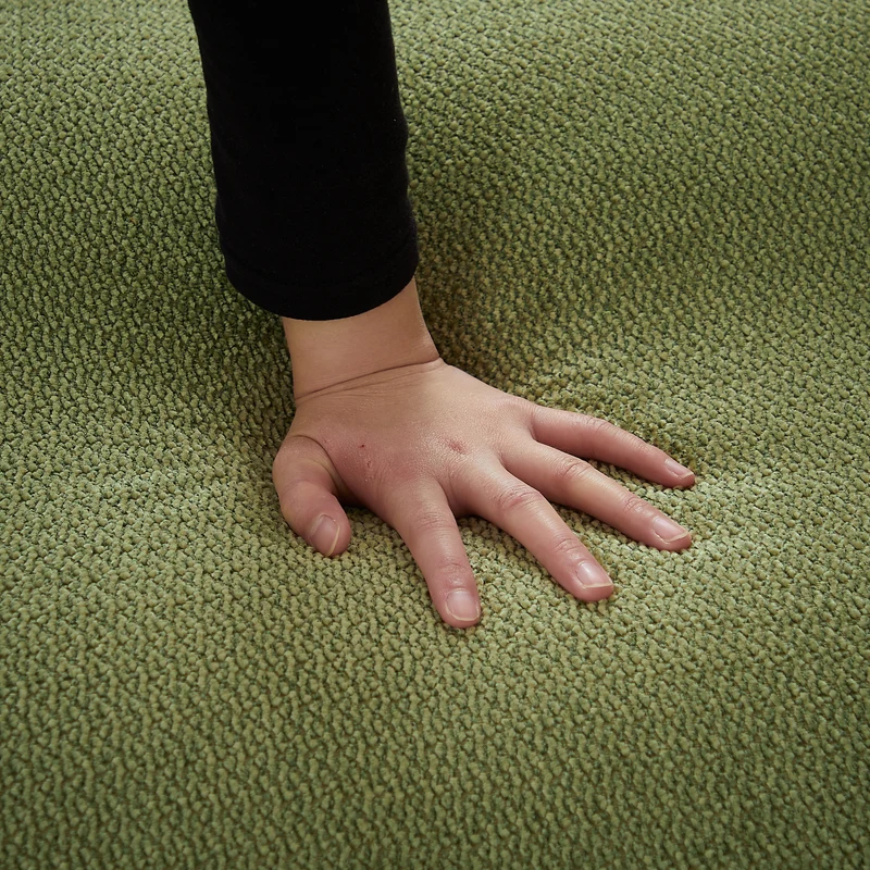 Canapé 3 places en chenille vert, design nuage moderne 224 cm SCANDINAVIANMARBLEMA