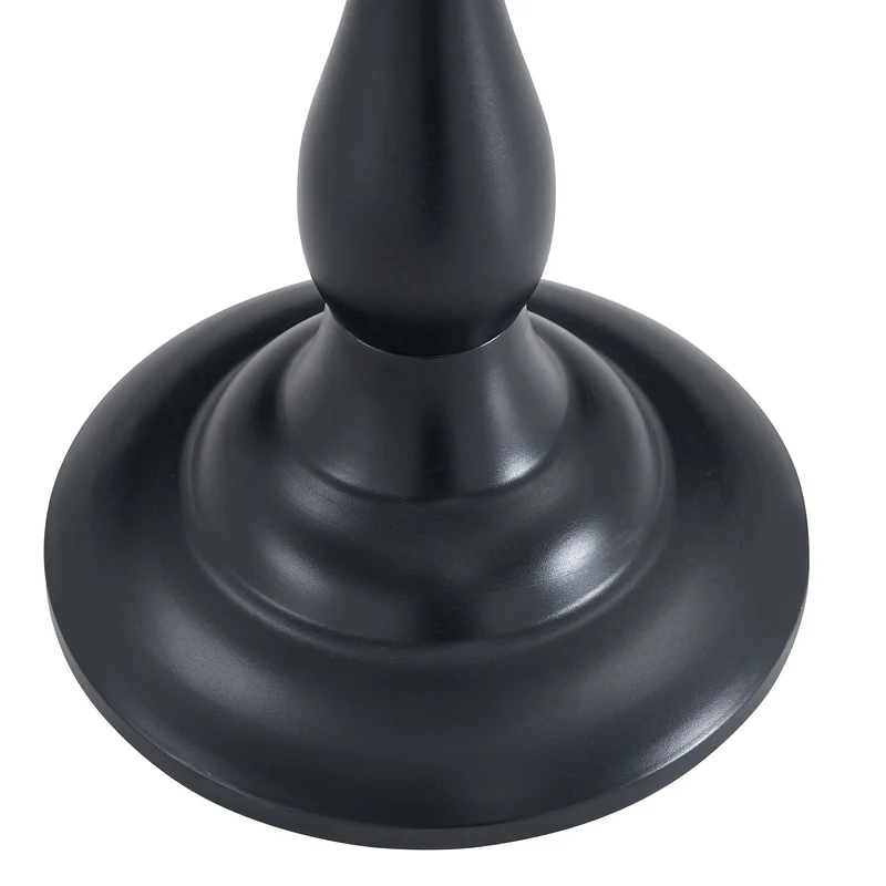 Table d’appoint ronde en verre teinté noir 50x50cm PINEBED