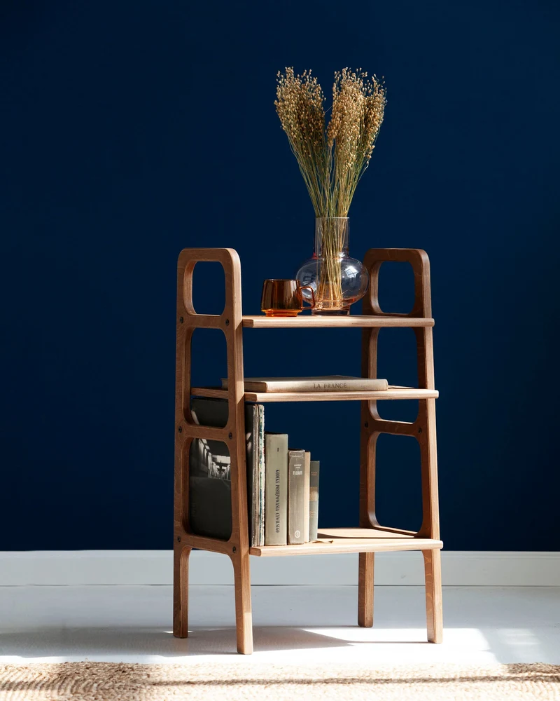 Mini Bookcase with vinyl space · 90 cm