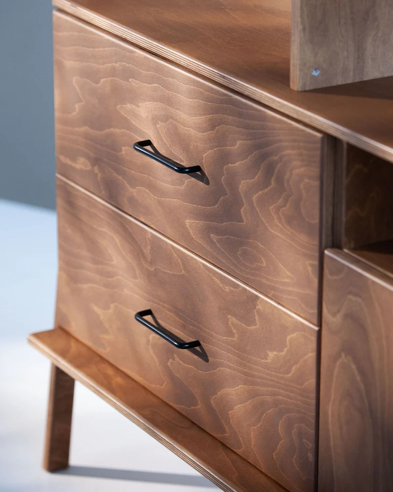 Maxi Bookcase · 120 cm · Drawers + Open