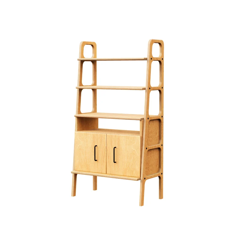 Midi Bookcase with open cabinet · 140 cm