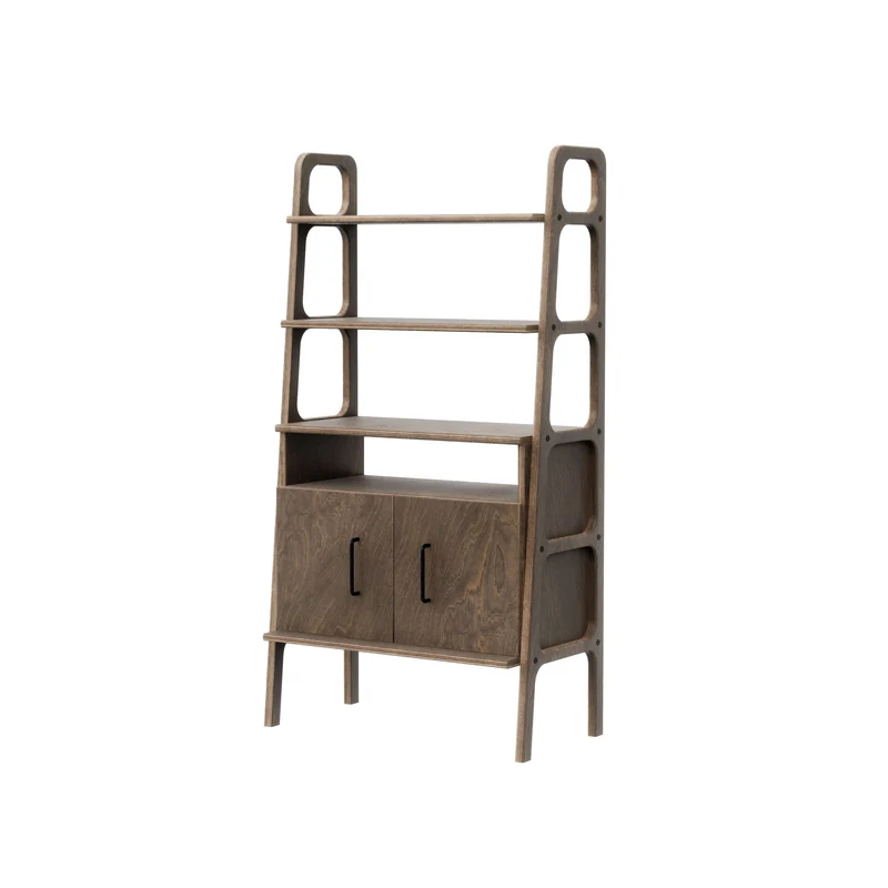 Midi Bookcase with open cabinet · 140 cm