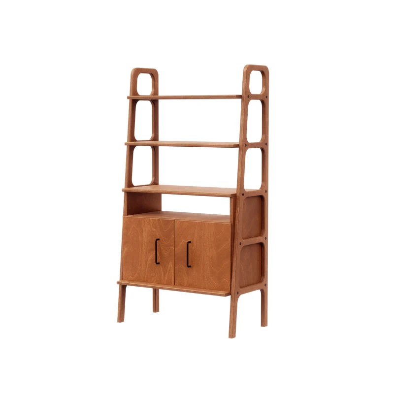 Midi Bookcase with open cabinet · 140 cm