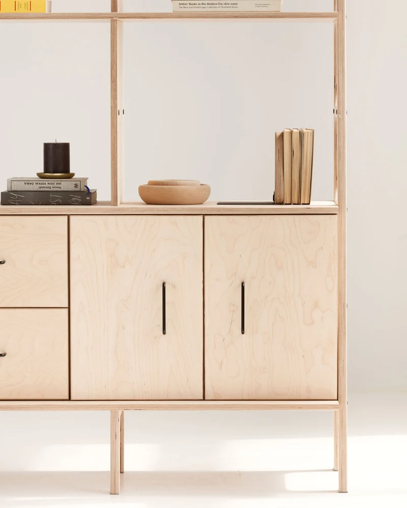 Maxi Bookcase · 120 cm · Drawers + Cabinet