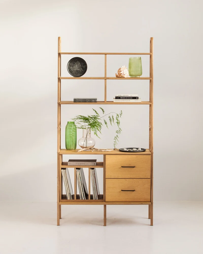 Maxi Bookcase · 97 cm · Vinyl + Drawers