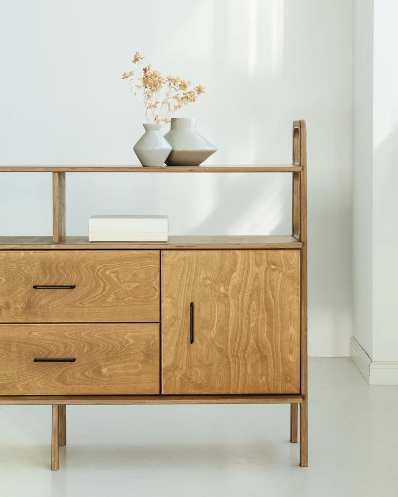 Midlite Bookcase · 166 cm · Vinyl + Drawers + Cabinet
