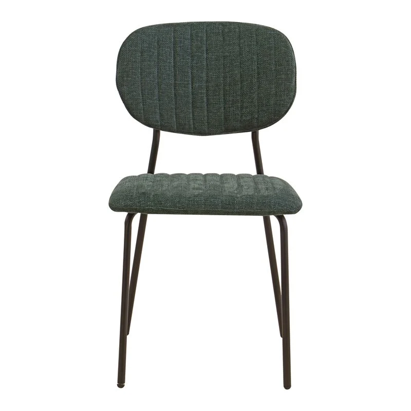 Chaise repas tissu vert sapin