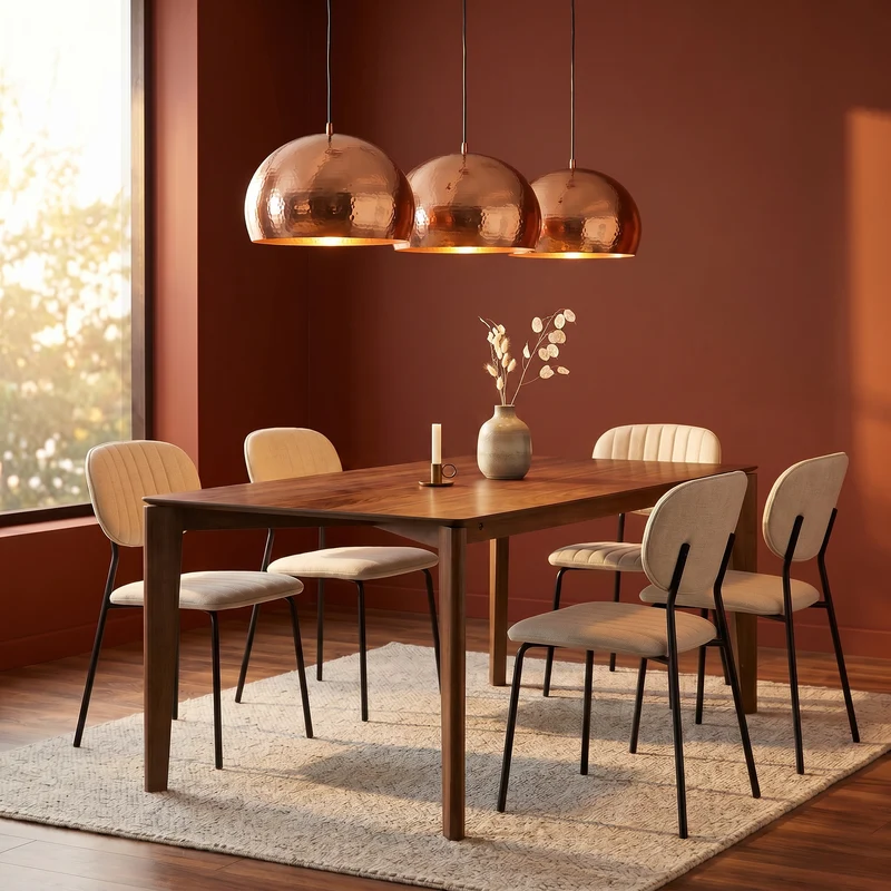 Chaise repas tissu beige
