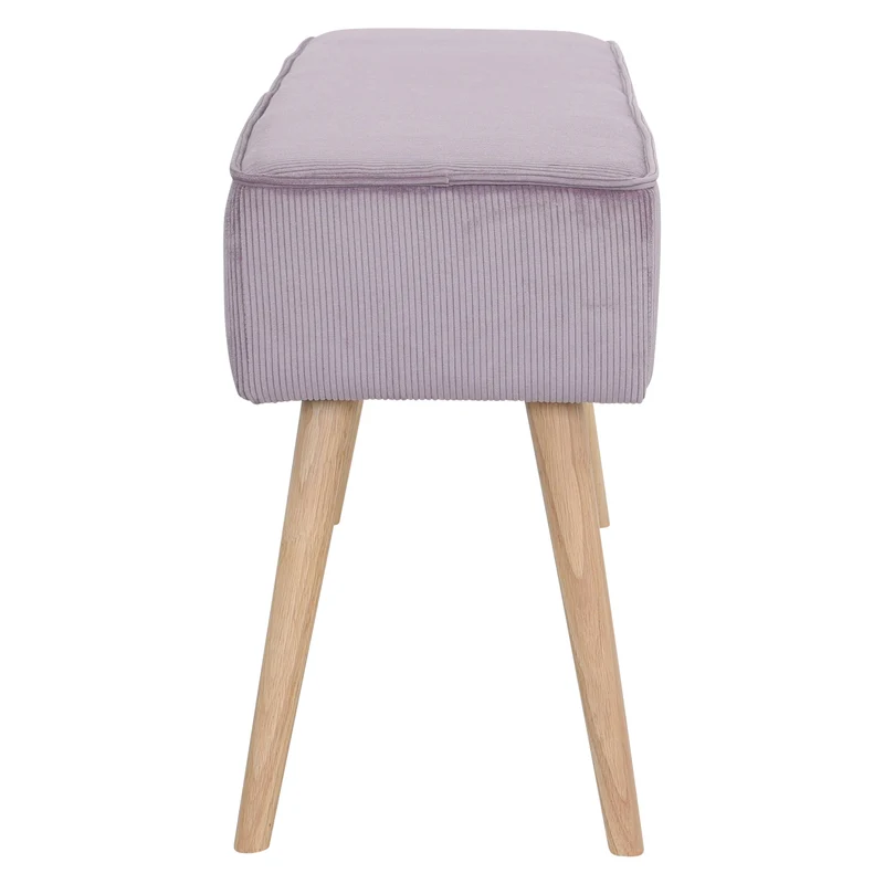 Banc velours côtelé lilas