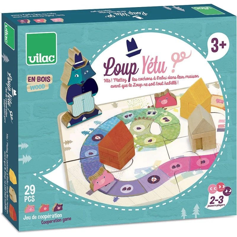 Jeu de société en bois - Loup yétu