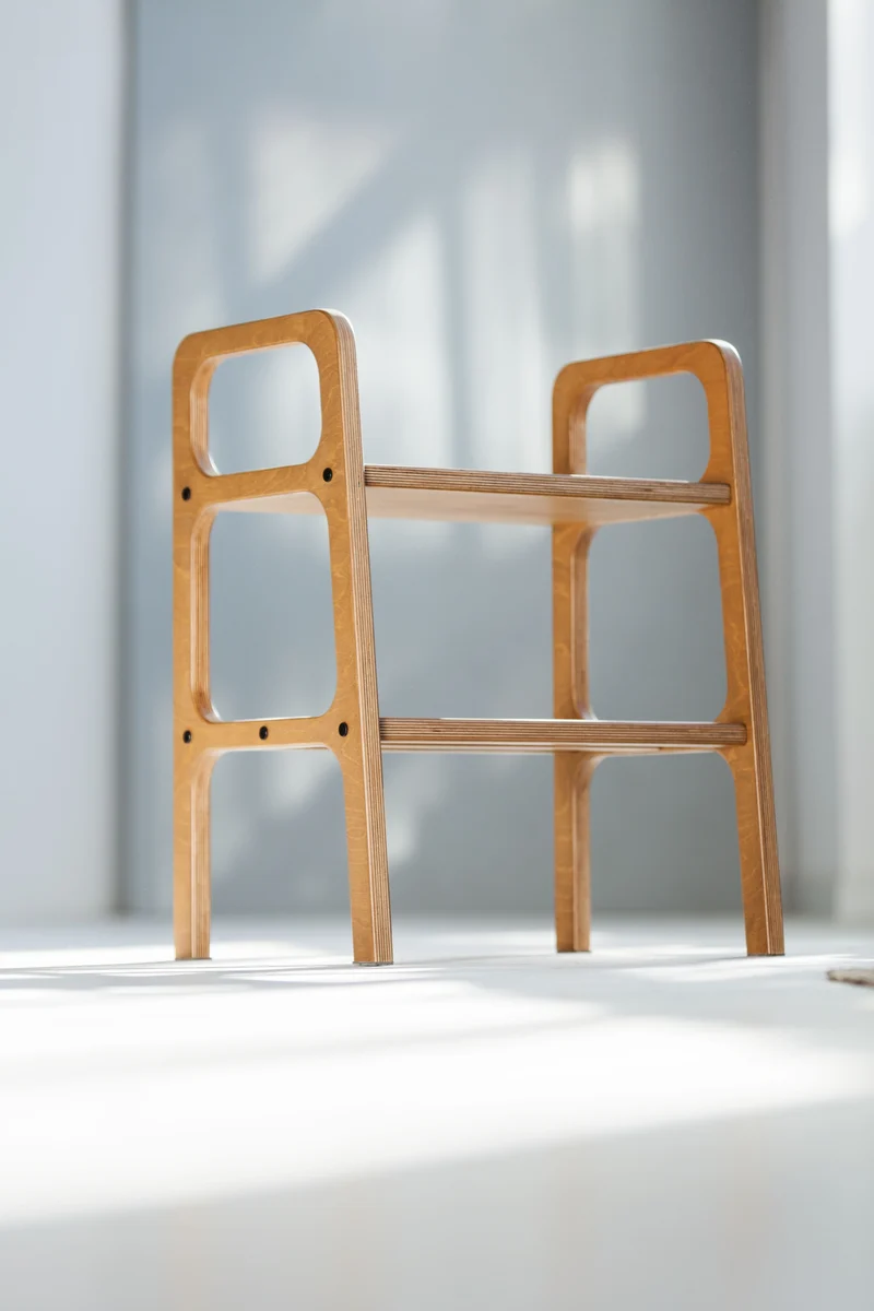 Mid-Century Bench Stool · 51 cm