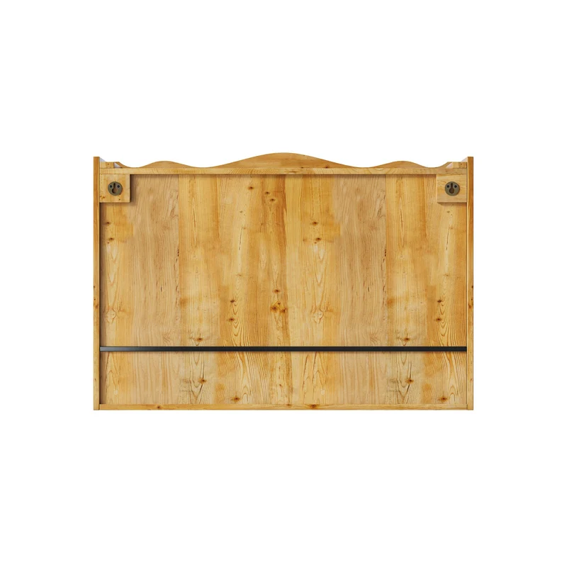 Armoire murale de cuisine effet bois massif et verre, naturel, 2 portes coulissantes 90cm SCANDINAVIANFRAME