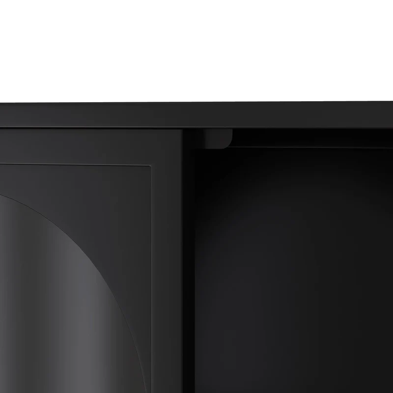 Armoire murale de cuisine métallique noire style industriel avec 4 portes vitrées 120cm SCANDINAVIANBOOKCASE