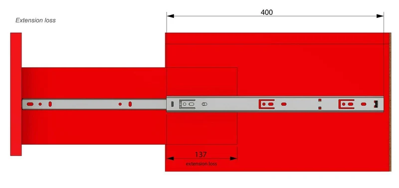 Coulisses à billes - Rainure 27mm (gauche et droite), H27
