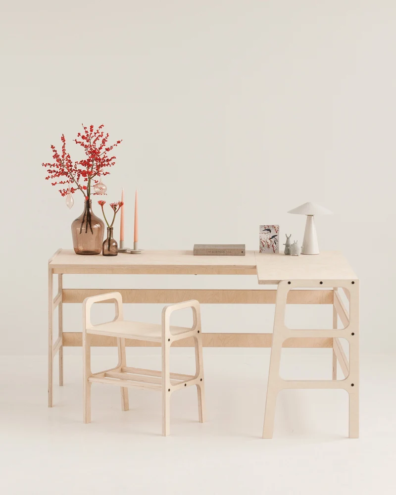Mid-Century L-Shape Desk · 65/49