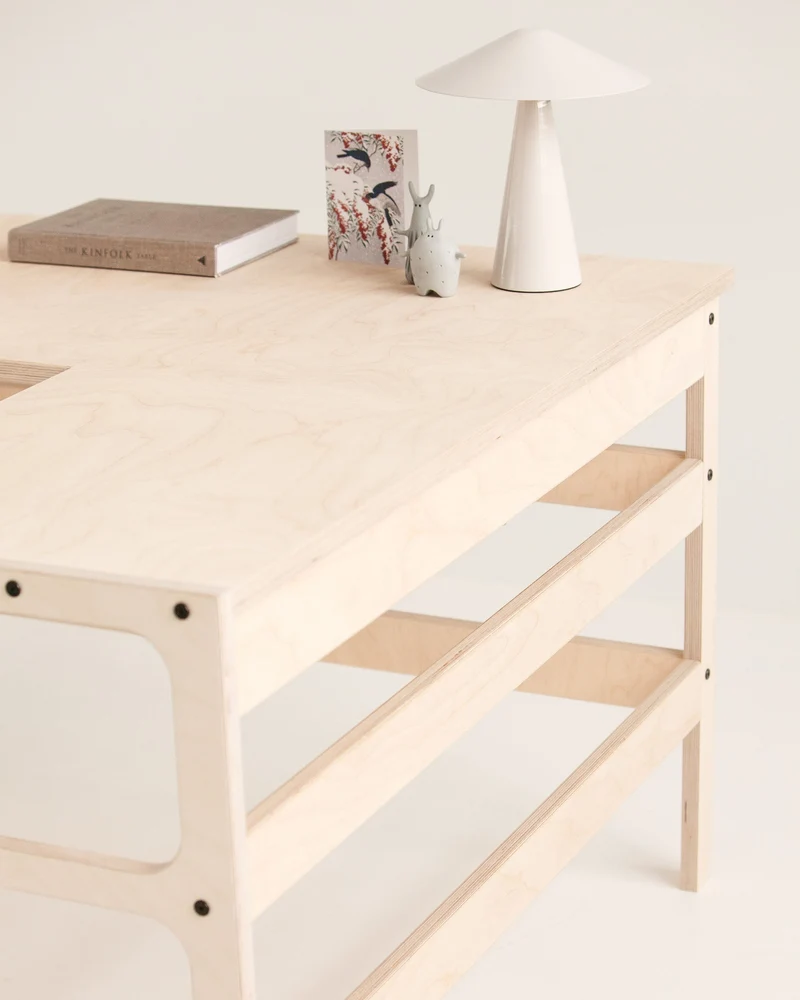 Mid-Century L-Shape Desk · 65/49