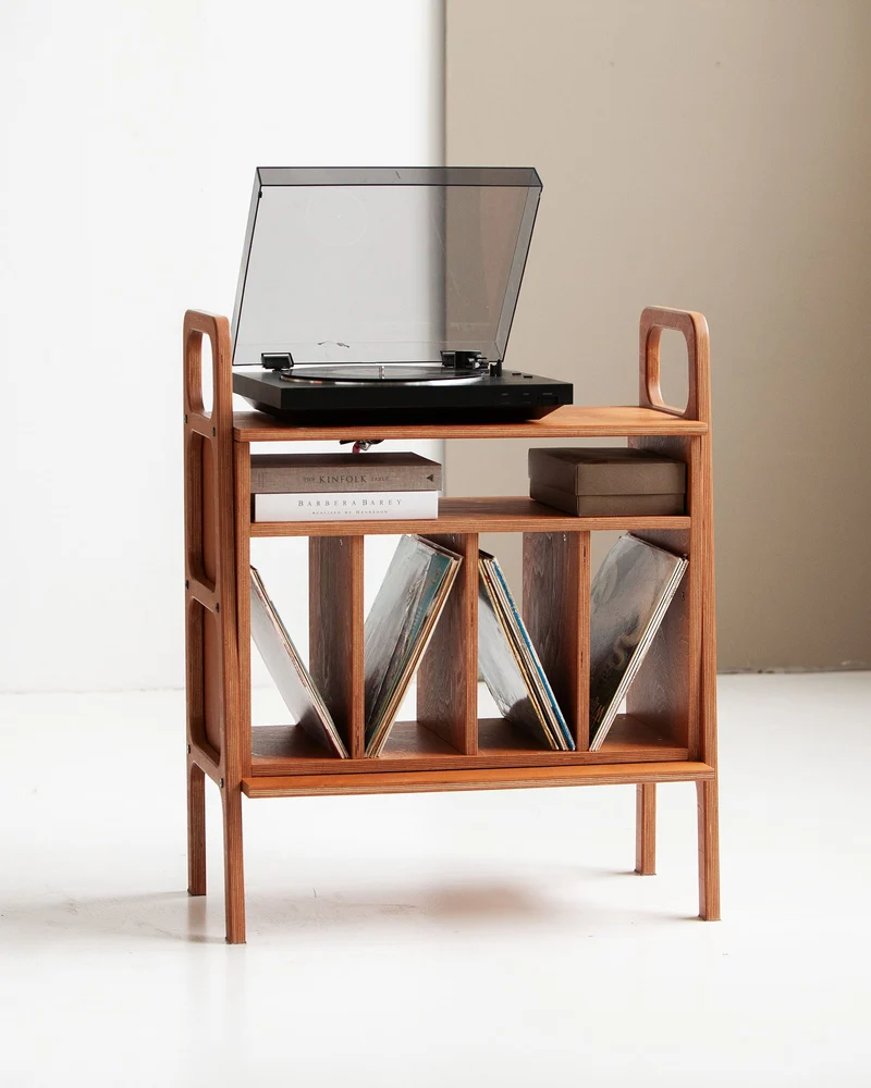 Mini Bookcase with vinyl · 90 cm