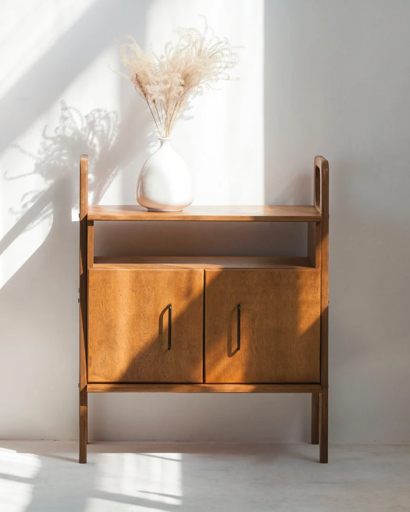 Mini Bookcase with open cabinet · 90 cm