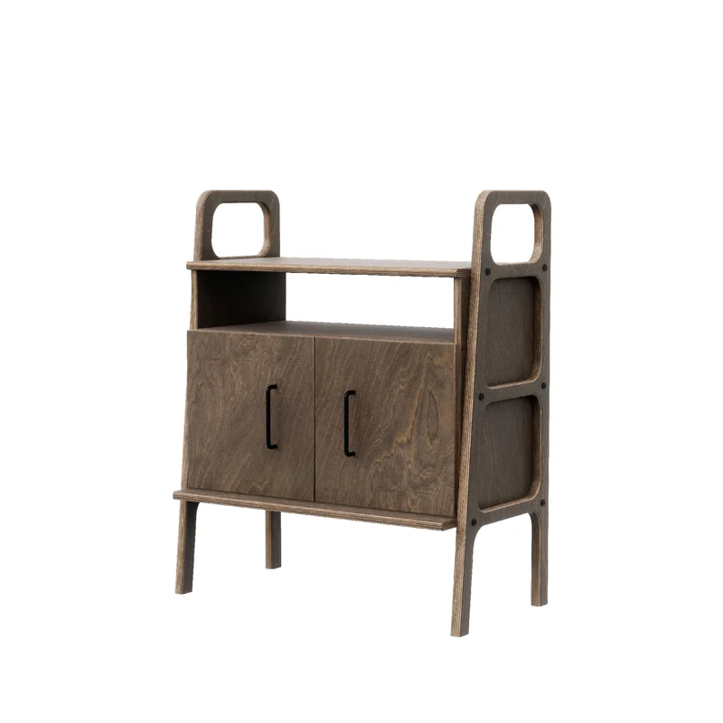 Mini Bookcase with open cabinet · 90 cm