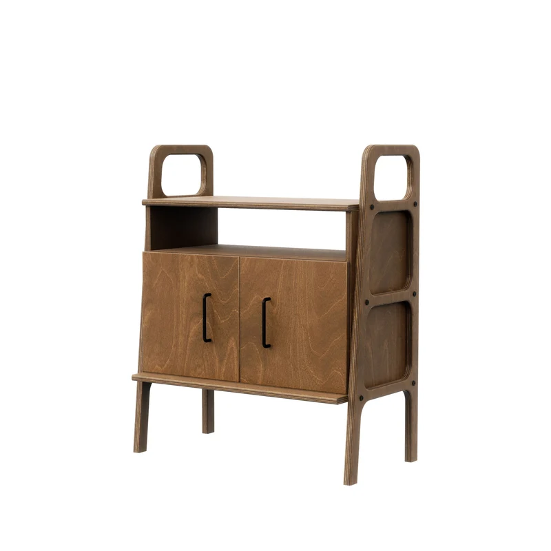 Mini Bookcase with open cabinet · 90 cm