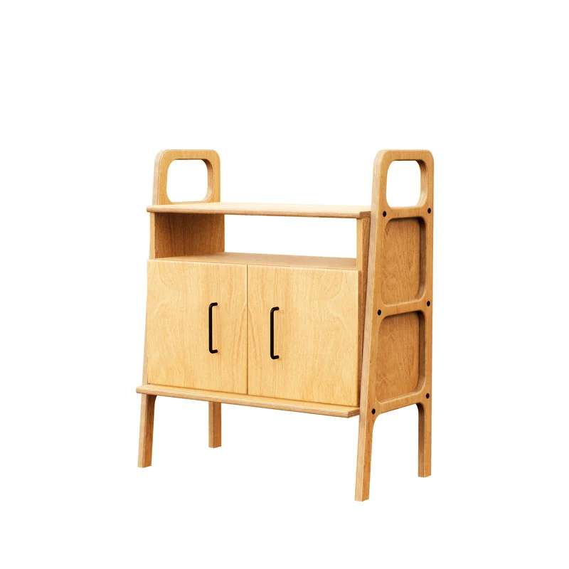 Mini Bookcase with open cabinet · 90 cm