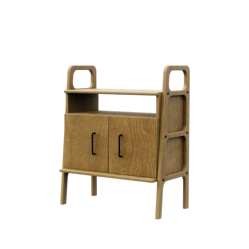 Mini Bookcase with open cabinet · 90 cm