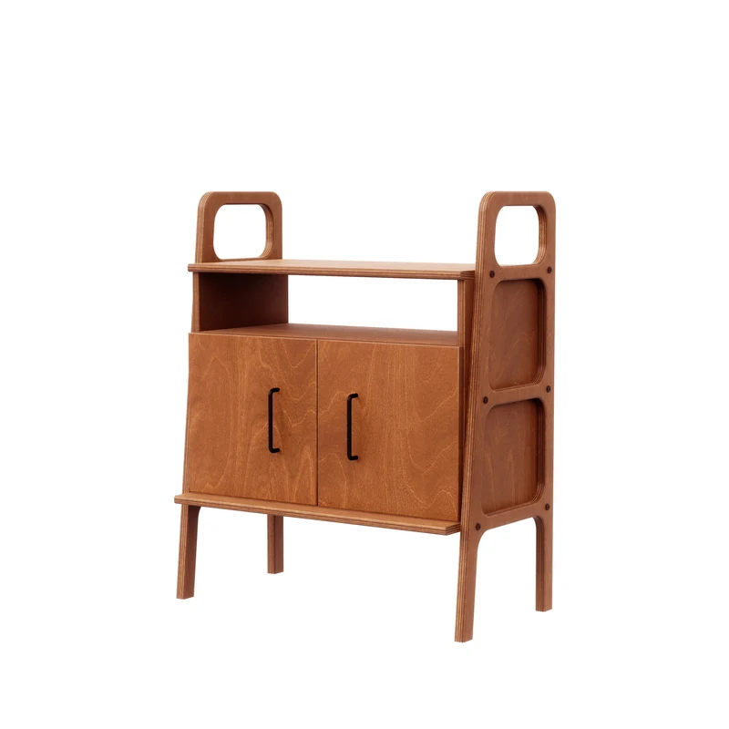 Mini Bookcase with open cabinet · 90 cm