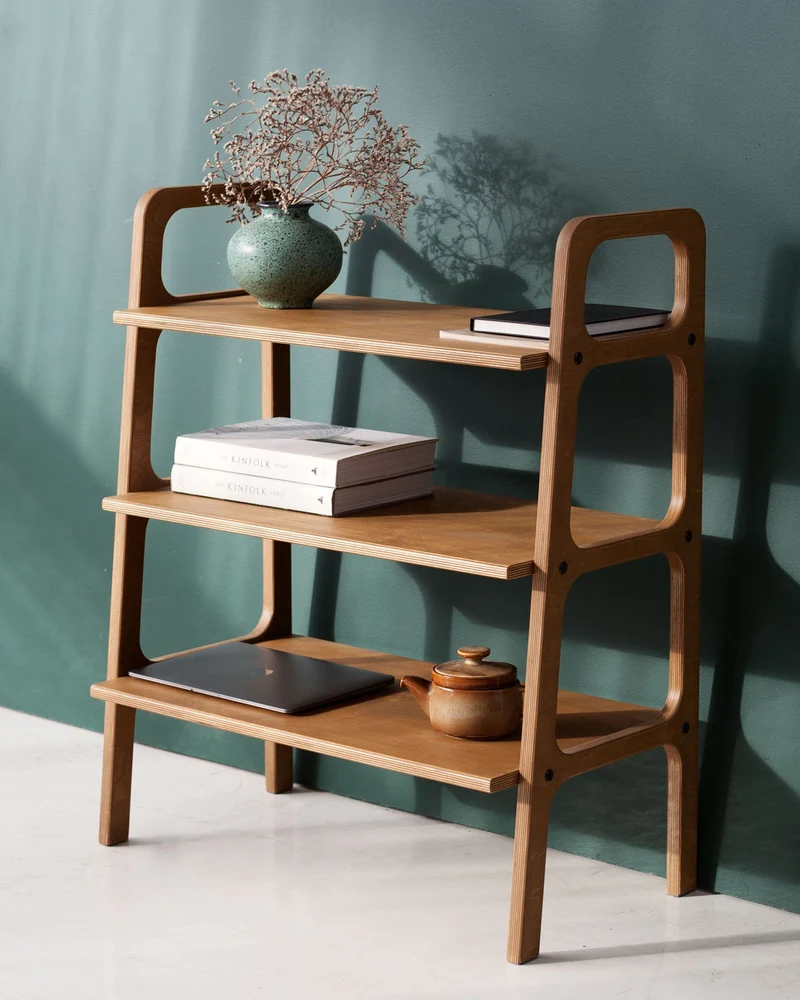 Mini Bookcase with shelves · 90 cm