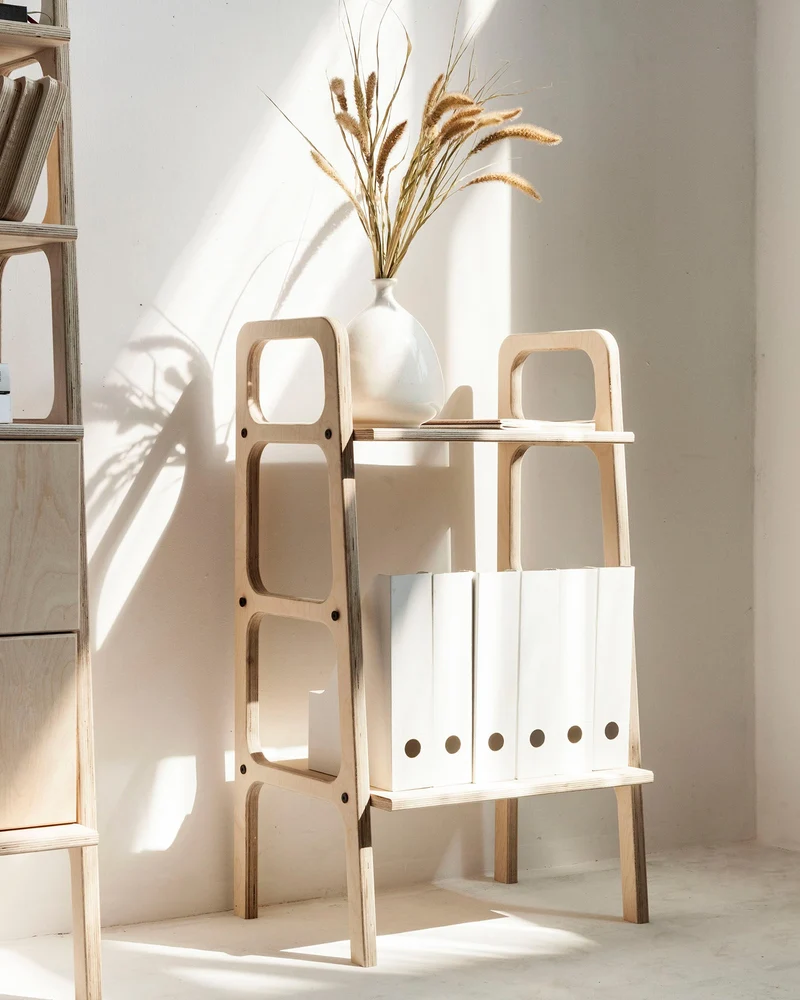 Mini Bookcase with shelves · 90 cm