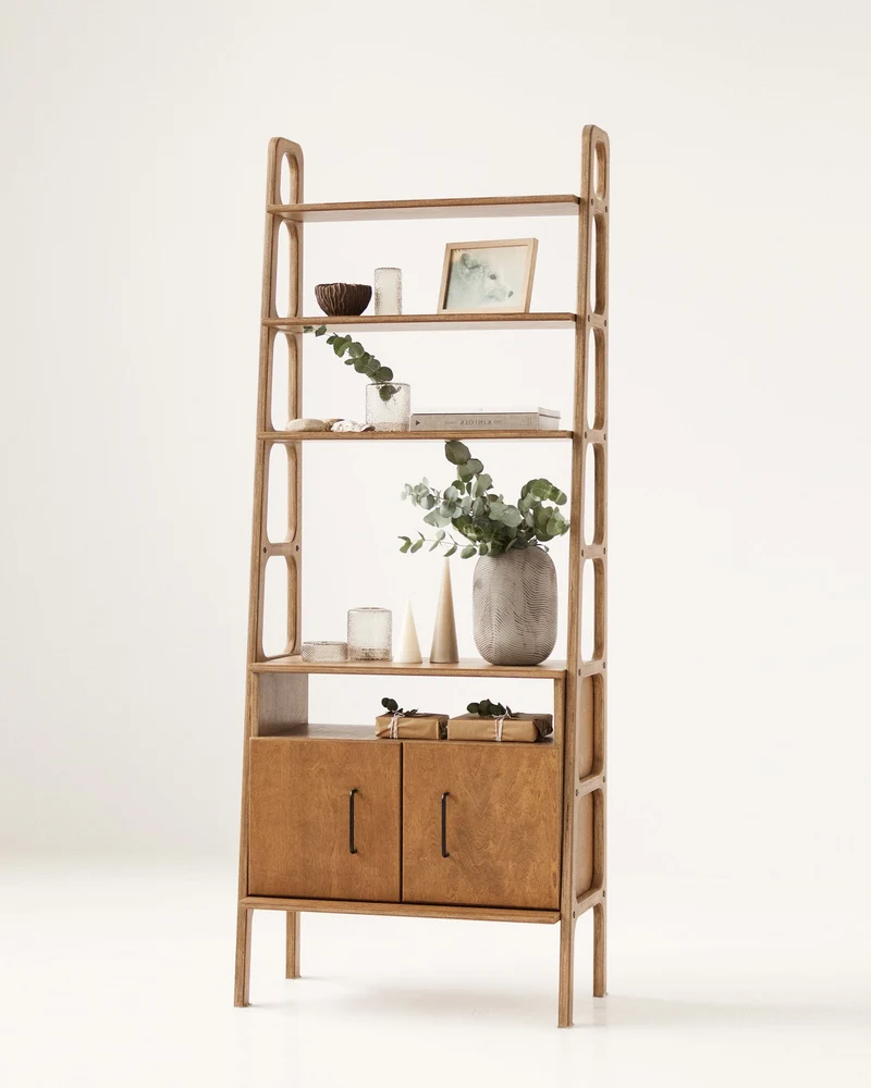 Maxi Bookcase with open cabinet · 190 cm